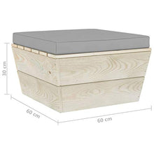 FAMIROSA Set Divani da Giardino su Pallet 3 pz con Cuscini Legno Abete-3409