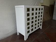 Armadio per farmacia, anticato, con 30 cassetti, larghezza 105 x altezza 100 cm