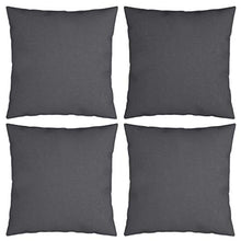 vidaXL Cuscini Decorativi 4 pz Antracite 60x60 cm in Tessuto