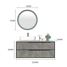 Mobile Lavabo Prodotto per Il Bagno in Legno Intelligente Bagno per Il Bagno Banco da Bagno Combinato Vanity Facile da Pulire (Color : Gray, Size : 50x120x85cm)