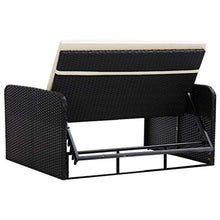 FAMIROSA Set Divani da Giardino 2 pz con Cuscini in Polyrattan Nero-6078