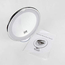 Specchio per Il Trucco, specchietti per Il Trucco, LED con Ventosa LED Rotondo con Ventosa Rotante Specchio Alimentato a Batteria Specchio per Trucco 10X