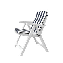 Cuscino Copri Sedia Sdraio da Giardino 45x90 cm Righe MOD. Relax P518 Blu