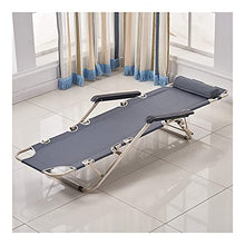 Hyua - Sedia a sdraio pieghevole, da giardino, regolabile, 100 kg, colore: grigio