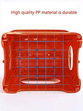 MoYouno Sgabello pieghevole rosso portatile, robusto e pieghevole, in plastica, per bagno, casa, cucina, giardino, viaggi all'aria aperta