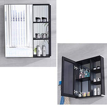 SXFYZCY Mobile pensile per Bagno in Alluminio a Specchio Mobile Bagno Nero con Specchio Mobile Bagno a Specchio con Contenitore