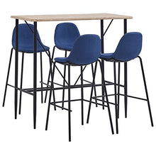 SKM Set da Bar 5 pz in Tessuto Blu G