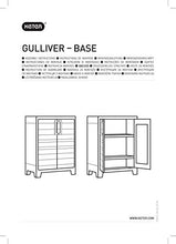 Keter Armadio Basso Gulliver Xl con 2 Ripiani Regolabili, Beige, 80 x 44 x 100 cm