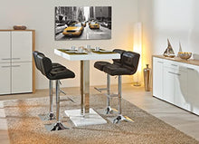 Inter Link Lafayette Tavolo Bar, Legno, Bianco, 80 x 120 x 110 cm