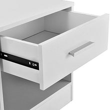 Comodino da Letto Elegante Bianco 1 x cassetto 1 x mensola