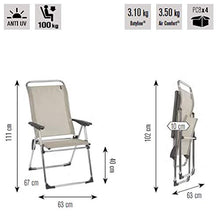 Lafuma Mobilier LFM2772 Sedia Pieghevole, Blu, 62.5x67x111 cm