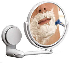Specchio per il trucco Specchi per il montaggio a parete Specchio per il trucco da 6 pollici Girevole a doppia faccia, estensione 18 cm, Specchi per il bagno cromati lucidi Specchio per il trucco illu