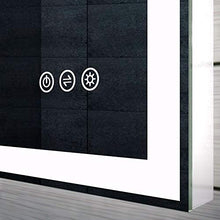 Lux Design specchio da bagno con dimmer, caldo e freddo bianco e interruttore touch 80 x 60 cm