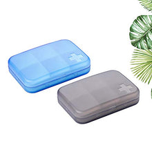 Ruby569y - Portapillole, organizer per pillole, dispenser per pillole, porta pillole, organizzatore per medicine, portatile da viaggio, a prova di umidità Grey
