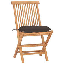 vidaXL Set da Pranzo Giardino Pieghevole 3 pz Cuscino Massello di Teak