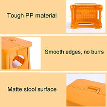 Sgabello pieghevole, sgabelli in plastica leggera, sgabello pieghevole antiscivolo, per cucina, bagno, camera da letto, fino a 90 kg