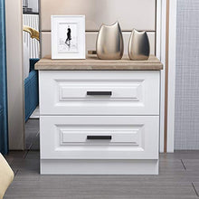 MHUI Comodino Comodino Comodino Camera da Letto in Legno Bianco con 2 Cassetti