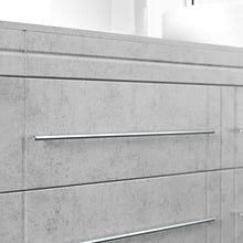 Mobile bagno a terra Memoria Modern grigio cemento con lavabi appoggiati
