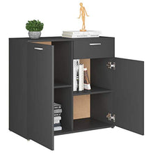 Sideboard Grau 80x36x75 cm Spanplatte
