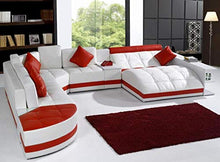 Winpavo Set di Divani Divano Divano Ad Angolo Divani Divani Moderni in Pelle Ad Angolo per Divani Arredo Soggiorno Angolo Grande A Forma di U.-B