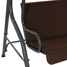 GOTOTOP Dondolo da giardino a 3 posti, sedia altalena da giardino con tettoia amaca confortevole per giardino, terrazza, balcone, caffè