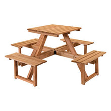 STI Set da Picnic Tavolo con panche Legno impregnato 170x170x78 Alta qualità