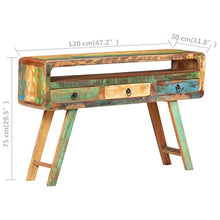 vidaXL Credenza 120x30x75 cm in Legno Massello di Recupero