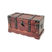 HMF 6400-140 Scrigno del Tesoro in Legno con Lucchetto | 40 x 19 x 22 cm | Grande | Francia