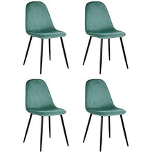 MEUBLE COSY chaise de bureau sedia metallo,velluto verde 42,5 x 54,5 x 86 cm