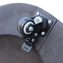 Outsunny Base per Ombrellone Diametro 4 Cm 4 Rotelle con Freni Tondo da Giardino Acciaio Resina ∅52 x 41cm Nero