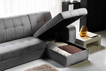 Casarreda Store Divano Letto angolare MOD. New Vienna con penisola Reversibile Contenitore e bracciolo ad Onda - Arredi Casa