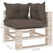 vidaXL Divano da Giardino Pallet 2 Posti con Cuscini in Legno di Pino
