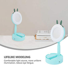Uonlytech Illuminato Vanity Specchio Per Il Trucco Pieghevole Cervi Orecchio LED di Tocco Del Sensore di Luce Up Specchio Portatile Illuminato Controsoffitto Specchi per La Casa Tavolo
