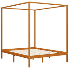 SKM Giroletto a Baldacchino Marrone Miele Massello Pino 160x200 cm