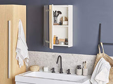Beliani Moderno Armadietto a Muro da Bagno Nero a Specchio 88 x 40 x 35 cm Condor