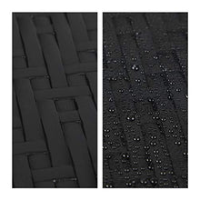 Relaxdays Tavolo Rotondo da Giardino, Aspetto Rattan, Tavolino da Balcone Bistrò Plastica e Metallo, HD: 74x60 cm, Nero