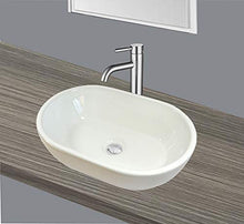 KERAMIK - Lavabo ovale in ceramica, 450 x 295 x 120 mm