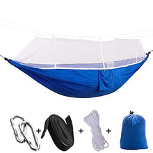 Amaca Da Campeggio / Giardino Mobili Da Esterno 1-2 Persone Letto Sospeso Portatile Forza Tessuto Per Paracadute Altalena Per Dormire Blu2