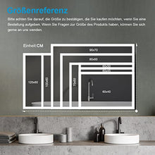 Specchio da bagno a LED con illuminazione, luce bianca fredda, specchio da parete, 50x70 cm, con toccare interruttore