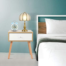ffu Comodino, Mobili da Camera da Letto Resistenti, Comodino con Cassettiera, Armadietto da Comodino