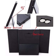 Portatile LED luce vanità specchio vanità luce compatta trucco tasca specchio vanità specchio manuale pieghevole led specchio luce Roseered