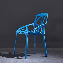 DIEDZ Sgabello per Scarpe Sedia da Pranzo Fashion Fast Restaurant Sedia Rettangolare Plastica Semplice Moderno Creativo Nordic Leisure Home (Colore: Blu)