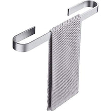 Portasciugamani da Senza Foratura,Anello Portasciugamani Autoadesivo,Portasciugamani a Forma di U,Portasciugamani Resistente,Adatto per Bagno, Cucina,Balcone,ecc,Argento(25 cm,Senza Colla)