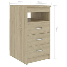 vidaXL - Sideboard mit Schubladen Sonoma-Eiche 40×50×76 cm Spanplatte