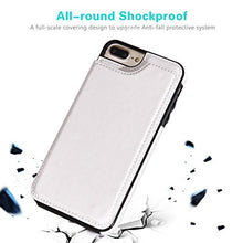 Suhctup Compatibile con Custodia iPhone 6 Plus Pelle,Cover iPhone 6s Plus con Interno Morbida TPU,Porta Carte Slot e Antiurto Flip Wallet [Chiusura Magnetica] Protettiva Case (Argento)