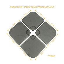 MaxxGarden - Set di 4 pesi per supporti per ombrellone, 50 x 50 x 7,5 cm, da riempire con acqua o sabbia, fino a 100 kg