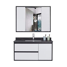 EVFIT Set di unità di vanità Simple Rock Board Bagno Cabinet Combinato lavabo lavabo vanità (Color : Black, Size : 50x80x50cm)