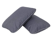 Un piccolo cuscino per il giardino, 52 x 33 cm, cuscino per panca poggiatesta, bracciolo, impermeabile, blu navy