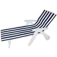 Maratex - Cuscino per Lettino Prendisole - Morbidissimo - A Righe Blu - da Giardino cm 190X60