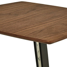 Marchio Amazon - Rivet, tavolinetto in stile industriale, in legno e metallo, larghezza 44 cm; colore noce